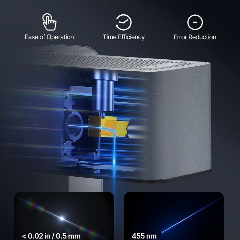 VEVOR portatīvā lāzergravēšanas iekārta – 600 mm/s, 5 W, augsta ātruma rokas gravieris