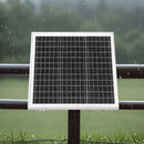 VEVOR 20 W 12 V saules paneļa akumulatora lādētājs ar iebūvētu kontrolieri un staba stiprinājuma kronšteinu, IP65 ūdensizturīgu konstrukciju, piemērots vārtiem, žogiem, saimniecībām un zālieniem (der stabiem ar diametru 40-68 mm)