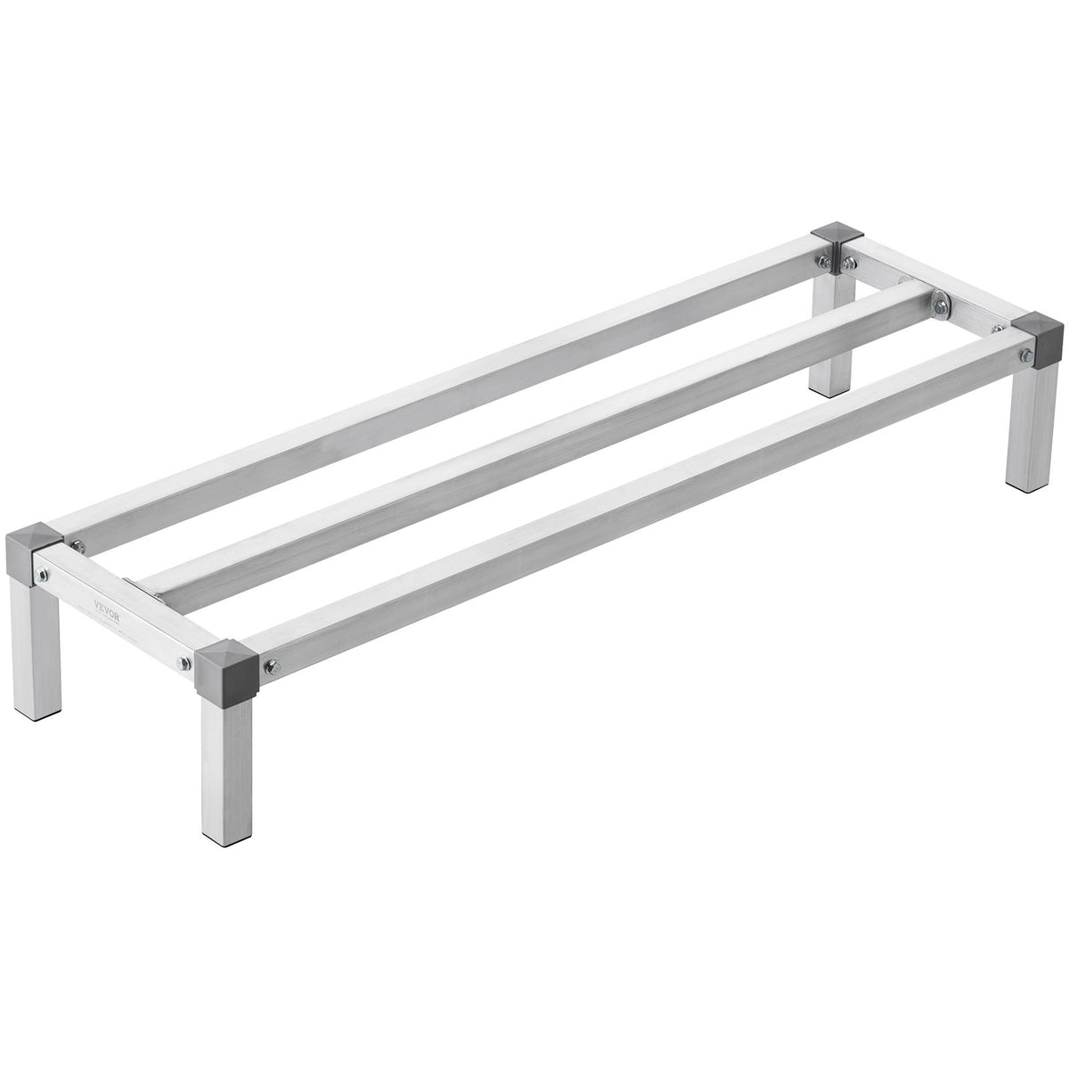 VEVOR Aluminium Floor Storage Rack, 1220 × 355 mm, 203 mm Height from Ground, 454 kg Load Capacity, Fully Welded Construction, for Restaurants, Kitchens, Garages and Vehicles
