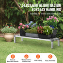 VEVOR alumīnija grīdas uzglabāšanas statīvs, 1220 × 355 mm, augstums no grīdas 203 mm, kravnesība 454 kg, pilnībā metināta konstrukcija, paredzēts lietošanai restorānos, virtuvēs, garāžās un transportlīdzekļos