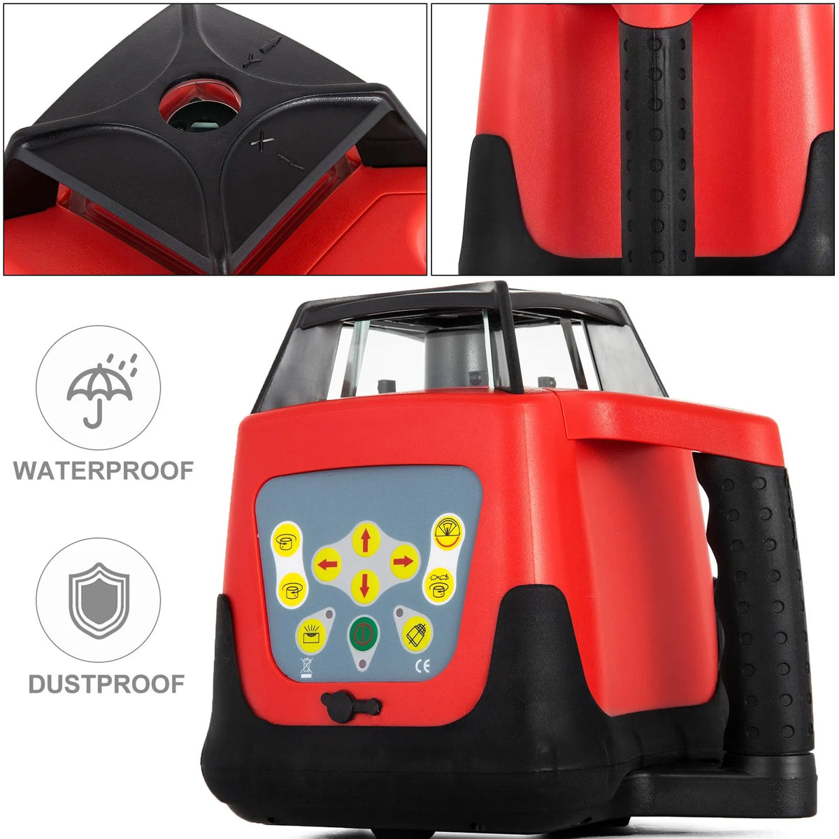 VEVOR Professional Self-Levelling Green Laser Level with Automatic Rotation, Receiver, Remote Control and Carrying Case