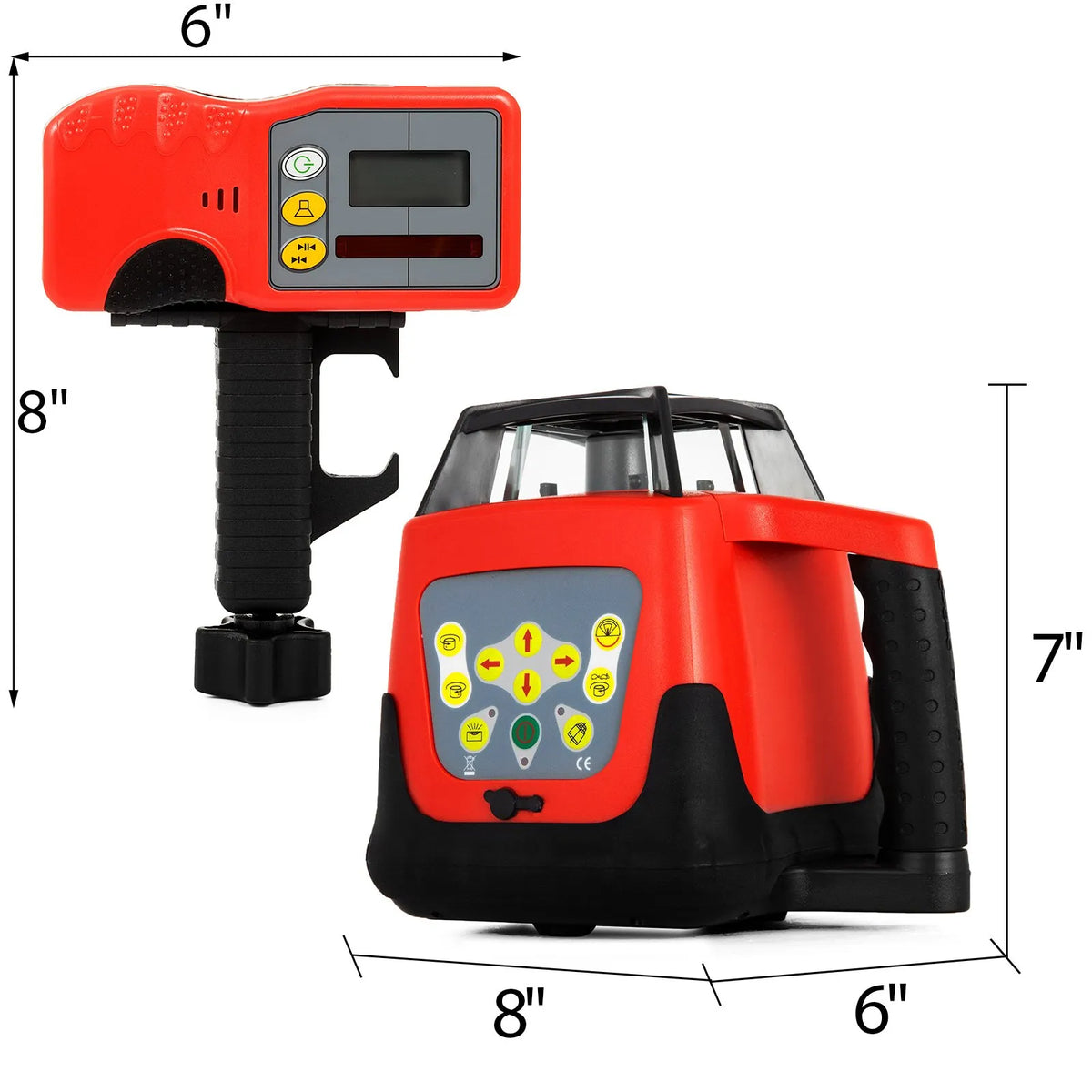 VEVOR Professional Self-Levelling Green Laser Level with Automatic Rotation, Receiver, Remote Control and Carrying Case