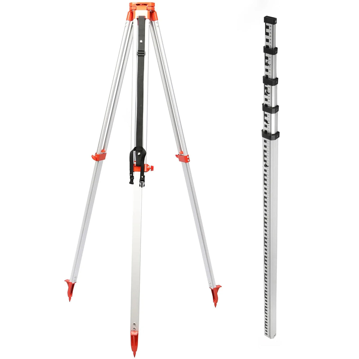 VEVOR Green Rotating Laser Level Kit with Adjustable Tripod and 5 m Measuring Tape, 500 m Working Range, 360° Rotating Scanning, Self-Levelling Laser Level for Construction Projection