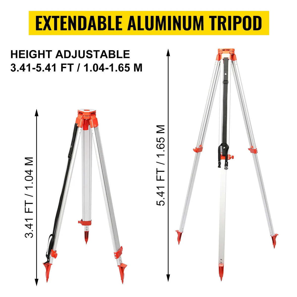 VEVOR Green Rotating Laser Level Kit with Adjustable Tripod and 5 m Measuring Tape, 500 m Working Range, 360° Rotating Scanning, Self-Levelling Laser Level for Construction Projection