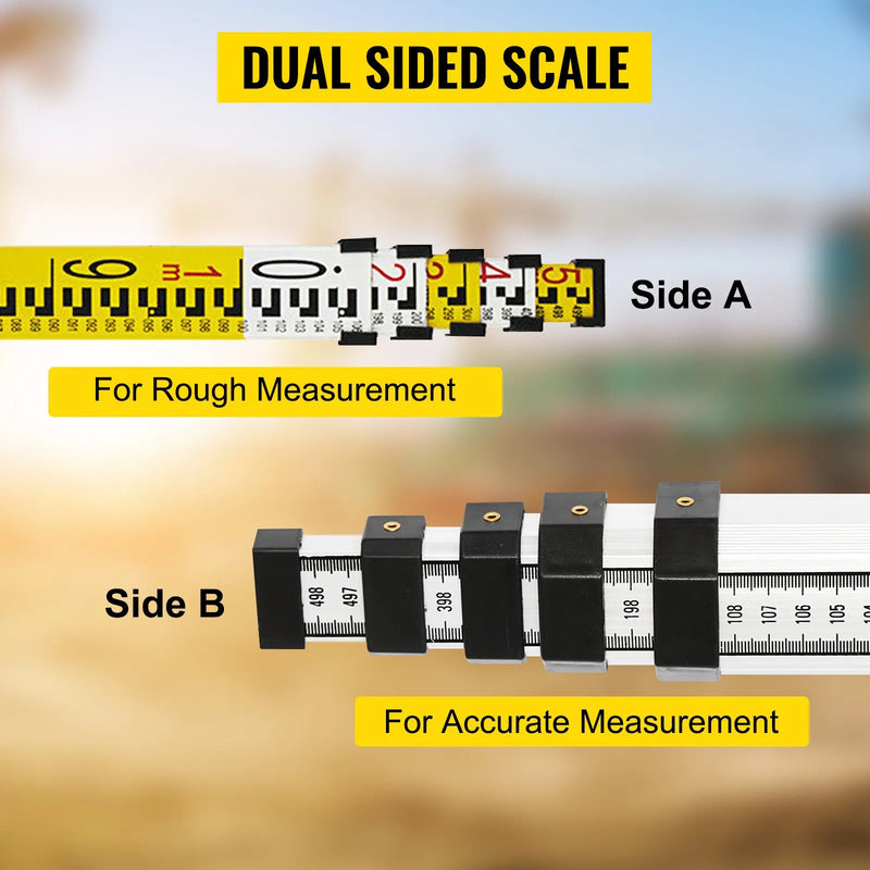 VEVOR zaļais rotējošs lāzera līmeņrāža komplekts ar regulējamu statīvu un 5 m mērstieni, darba attālums 500 m, 360° rotējoša skenēšana, pašizlīdzinošs lāzera līmeņrādis būvprojekcijai