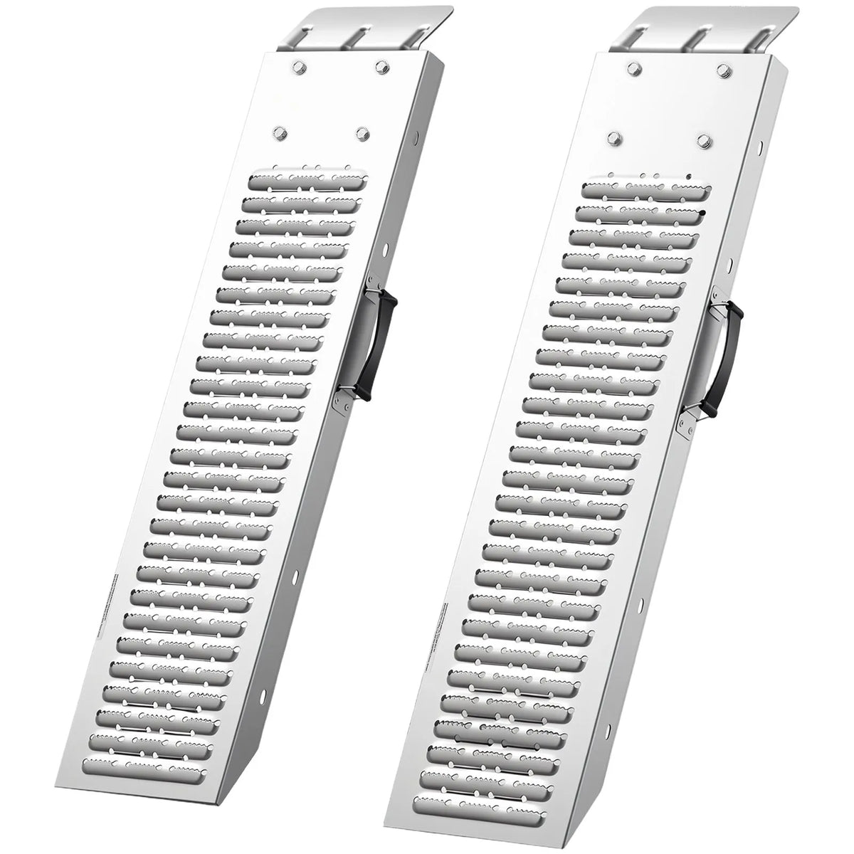 VEVOR piekabes uzbrauktuves, 2 gab., 985 × 225 mm, tērauda uzbraukšanas rampas ar neslīdošu virsmu, kravnesība 544 kg, motocikliem, zāles pļāvējiem, traktoriem un ratiem