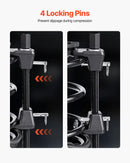 VEVOR spirālatsperu kompresoru komplekts (2 gab.), smagās slodzes atsperu kompresors ar 256 mm darba diapazonu, saderīgs ar 22 mm sešstūra uzgaļu ligzdām, piemērots vieglajām automašīnām, kravas auto un motocikliem, melnā krāsā