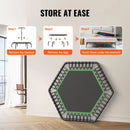 Mini fitnesa batuts 138 cm pieaugušajiem ar rokturi, iekštelpu treniņiem