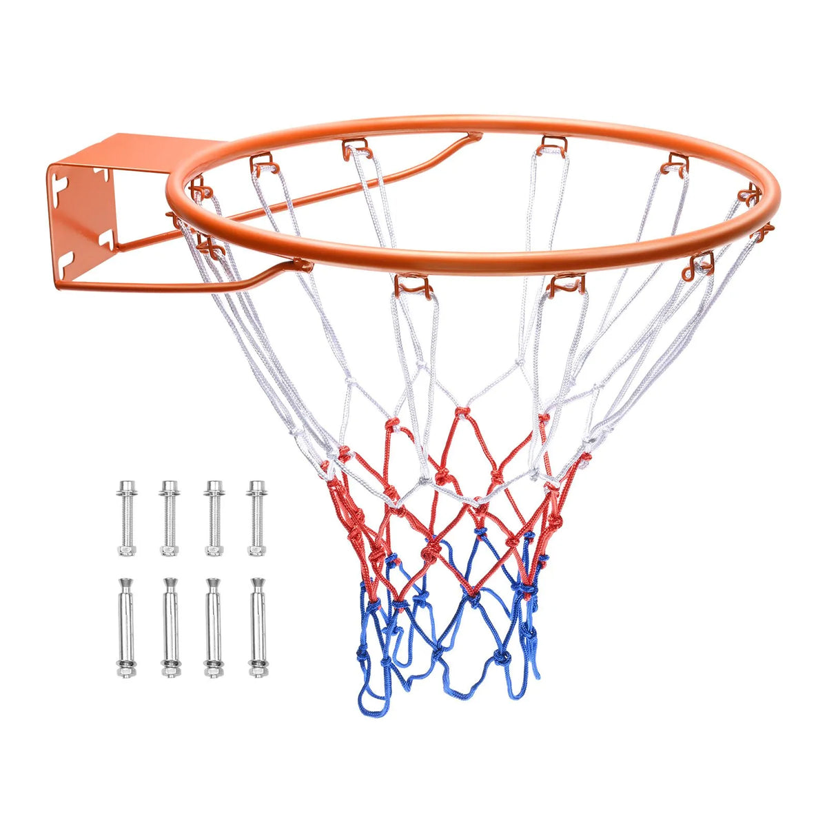 VEVOR basketbola stīpa, pie sienas vai durvīm montējams basketbola grozs, izturīga Q235 tērauda elastīgā stīpa ar tīklu, standarta 45,7 cm iekštelpu un āra piekaramais basketbola grozs bērniem un pieaugušajiem - ZEMLETES.LV
