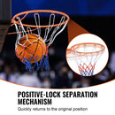 VEVOR basketbola stīpa, pie sienas vai durvīm montējams basketbola grozs, izturīga Q235 tērauda elastīgā stīpa ar tīklu, standarta 45,7 cm iekštelpu un āra piekaramais basketbola grozs bērniem un pieaugušajiem - ZEMLETES.LV
