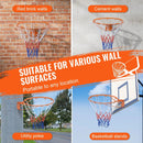 VEVOR basketbola stīpa, pie sienas vai durvīm montējams basketbola grozs, izturīga Q235 tērauda elastīgā stīpa ar tīklu, standarta 45,7 cm iekštelpu un āra piekaramais basketbola grozs bērniem un pieaugušajiem - ZEMLETES.LV
