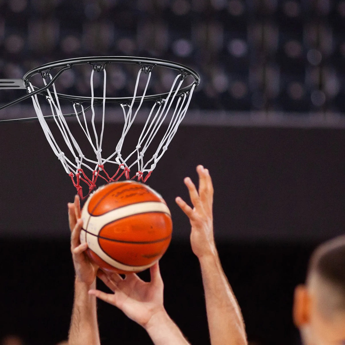VEVOR basketbola groza stīpa sienas vai durvju montāžai, pastiprināta Q235 tērauda konstrukcija ar dubulto atsperi un tīklu, Ø457 mm standarta grozs lietošanai telpās un ārā, piemērots bērniem un pieaugušajiem - ZEMLETES.LV