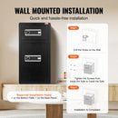 VEVOR dubultdurvju seifs, 156 litri, ar mehānisko atslēgu un paroles slēdzeni, melns skapis dokumentiem un vērtīgām mantām