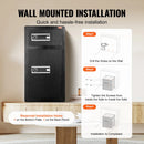 VEVOR divdurvju 204 l seifs ar atslēgas un paroles slēdzeni, drošības seifs ar ugunsdrošo somu, atslēgu turētāju, LED apgaismojumu un 2 augstuma regulējamiem un noņemamiem plauktiem naudai, dokumentiem, rotaslietām un vērtīgām lietām, melns