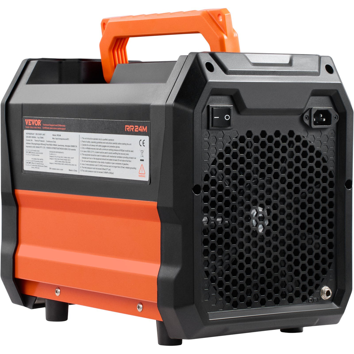 VEVOR Refrigerant Recovery Machine, 0.75 kW Power, Dual-Cylinder System with 3000 RPM Brushless Motor, Portable, for Freon and Other Refrigerants from Automotive, Air Conditioning and HVAC Systems