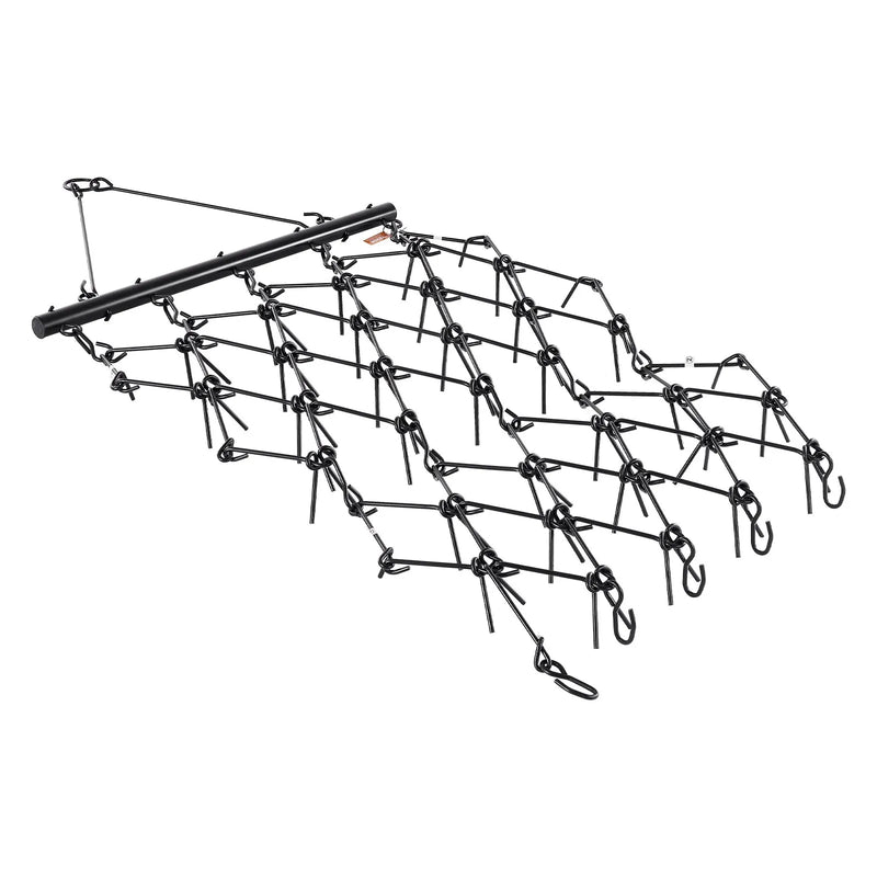 VEVOR ķēžu ecēšas 1220 x 1700 mm, ar 80 asiem zobiem, Q235 tērauds, velkamas ar ATV, UTV un traktoriem, paredzētas augsnes sagatavošanai, sēšanai, teritoriju izlīdzināšanai un grants ceļu kopšanai - ZEMLETES.LV