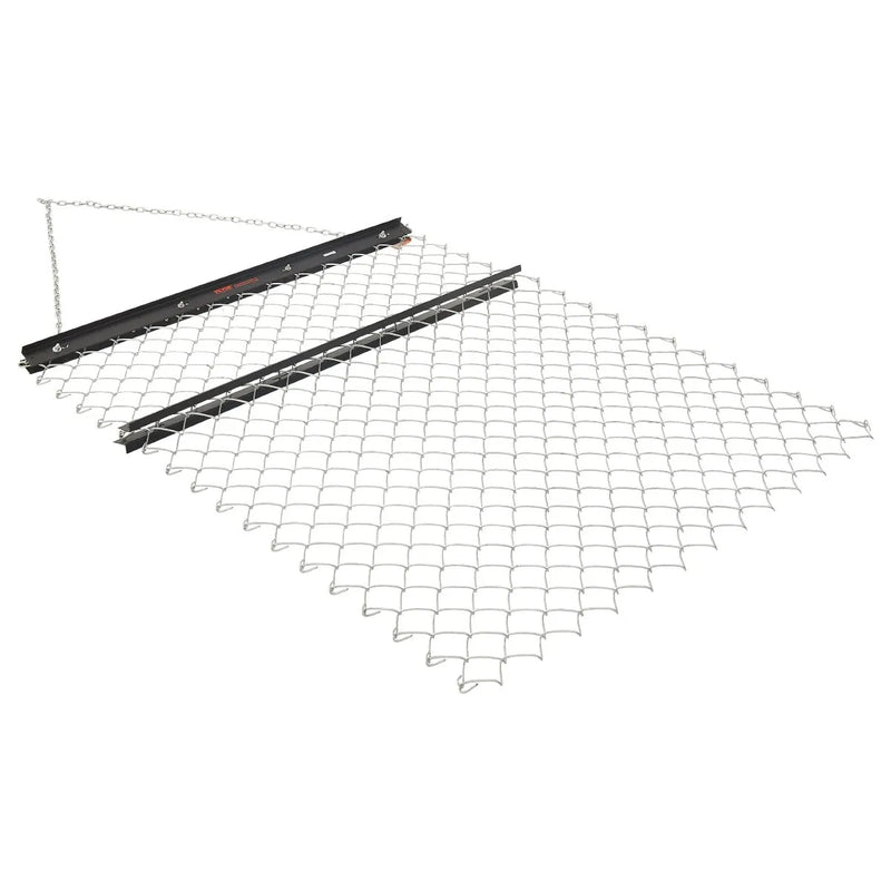 VEVOR ķēžu ecēšas 1220 x 1520 mm, Q235 tērauds, velkamas ar UTV un traktoru, paredzētas teritoriju izlīdzināšanai un augsnes sagatavošanai, piemērotas grants ceļiem, laukiem un dārziem, melnas - ZEMLETES.LV