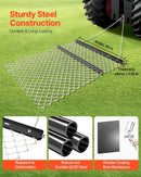 VEVOR ķēžu ecēšas 1220 x 1520 mm, Q235 tērauds, velkamas ar UTV un traktoru, paredzētas teritoriju izlīdzināšanai un augsnes sagatavošanai, piemērotas grants ceļiem, laukiem un dārziem, melnas - ZEMLETES.LV
