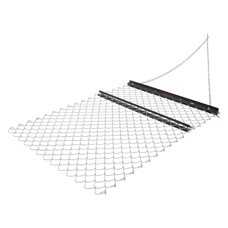 VEVOR ķēžu ecēšas 1220 x 1520 mm, Q235 tērauds, velkamas ar UTV un traktoru, paredzētas teritoriju izlīdzināšanai un augsnes sagatavošanai, piemērotas grants ceļiem, laukiem un dārziem, melnas - ZEMLETES.LV