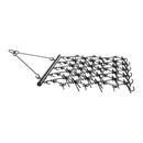 VEVOR ķēžu ecēšas 1520 x 1370 mm, ar 60 asiem zobiem, Q235 tērauds, velkamas ar ATV, UTV un traktoriem, paredzētas augsnes sagatavošanai, sēšanai, teritoriju izlīdzināšanai un grants ceļu kopšanai - ZEMLETES.LV