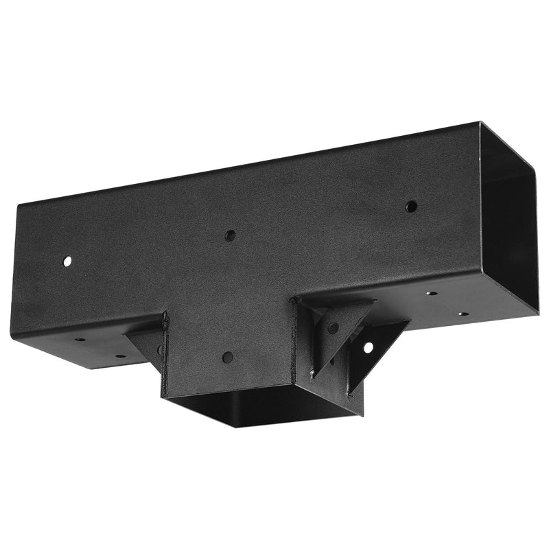 VEVOR pergolas stiprinājumu komplekts 92 × 92 mm koka brusām, T veida 3 virzienu savienojumi ar skrūvēm, pergolām, lapenēm un DIY koka konstrukcijām, 2 gab.