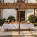 VEVOR pergolas stiprinājumu komplekts 92 × 92 mm koka brusām, T veida 3 virzienu savienojumi ar skrūvēm, pergolām, lapenēm un DIY koka konstrukcijām, 2 gab.