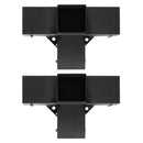 VEVOR pergolas stūra stiprinājumu komplekts 102 × 102 mm, iekšējais izmērs 91 × 91 mm, 4 virzienu lielas slodzes savienojumi koka brusām un stabiem, lapenēm un nojumēm, 2 gab.