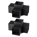 VEVOR pergolas stūra stiprinājumu komplekts 152 × 152 mm, iekšējais izmērs 142 × 142 mm, 4 virzienu lielas slodzes savienojumi koka brusām un stabiem, lapenēm, terases pergolām un koka nojumēm, 2 gab.
