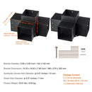 VEVOR pergolas stūra stiprinājumu komplekts 152 × 152 mm, iekšējais izmērs 142 × 142 mm, 4 virzienu lielas slodzes savienojumi koka brusām un stabiem, lapenēm, terases pergolām un koka nojumēm, 2 gab.