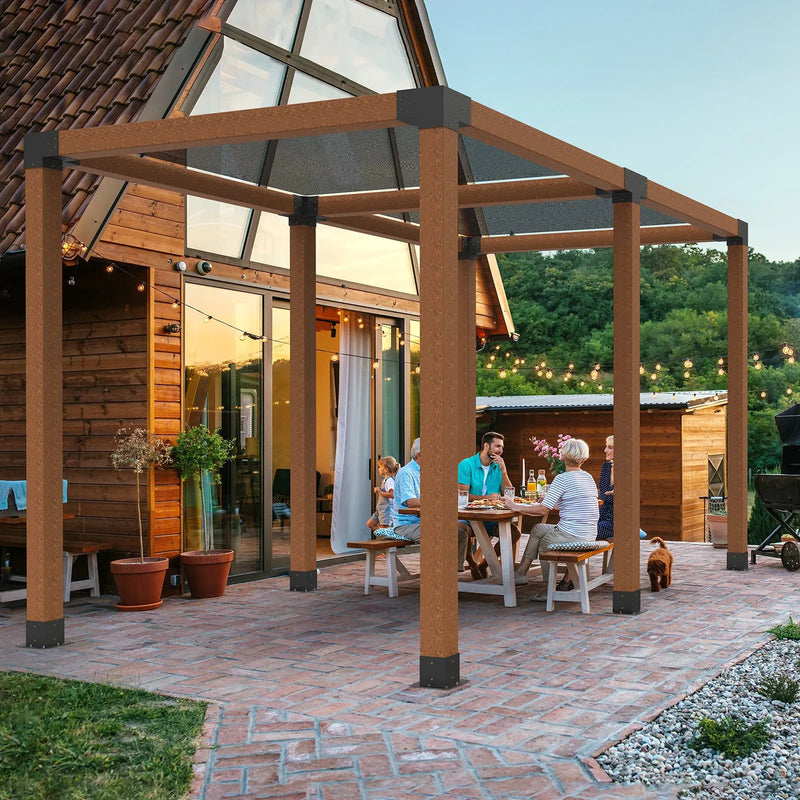 VEVOR pergolas stūra stiprinājumu komplekts 152 × 152 mm, iekšējais izmērs 142 × 142 mm, 4 virzienu lielas slodzes savienojumi koka brusām un stabiem, lapenēm, terases pergolām un koka nojumēm, 2 gab.