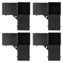 VEVOR pergolas stūra stiprinājumu komplekts 102 × 102 mm, iekšējais izmērs 91 × 91 mm, 3 virzienu savienojumi koka brusām un stabiem, lapenēm un nojumēm, 4 gab.