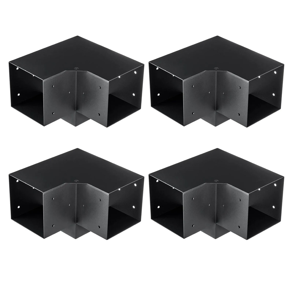 VEVORi pergola nurgakinnituste komplekt 152 × 152 mm, sisemõõt 142 × 142 mm, 3-suunalised suure koormusega ühendused puitprussidele ja postidele, lehtlatele, terrassipergolatele ja puitkatustele, 4 tk.