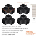 VEVOR pergolas stūra stiprinājumu komplekts 152 × 152 mm, iekšējais izmērs 142 × 142 mm, 3 virzienu lielas slodzes savienojumi koka brusām un stabiem, lapenēm, terases pergolām un koka nojumēm, 4 gab.