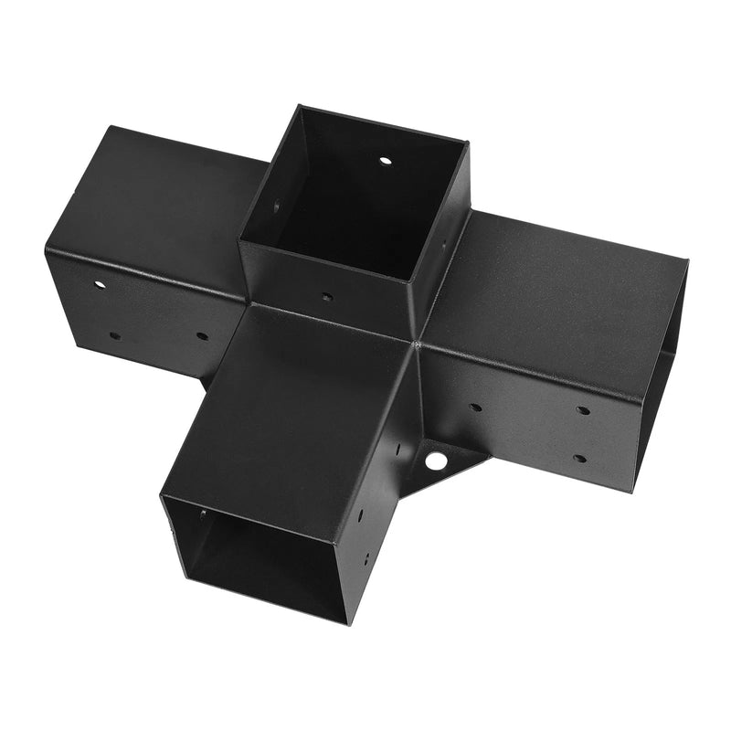 VEVOR pergolas stiprinājumu komplekts 92 × 92 mm koka brusām, 4 × 3 virzienu un 2 × 4 virzienu savienojumi ar 6 stabu pamatnēm, pergolām, lapenēm un nojumēm, 12 gab.