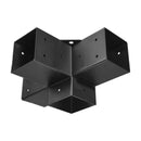 VEVOR pergolas stiprinājumu komplekts 92 × 92 mm koka brusām, 4 × 3 virzienu un 2 × 4 virzienu savienojumi ar 6 stabu pamatnēm, pergolām, lapenēm un nojumēm, 12 gab.