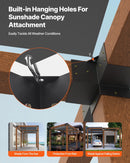 VEVOR pergolas stiprinājumu komplekts 92 × 92 mm koka brusām, 4 × 3 virzienu un 2 × 4 virzienu savienojumi ar 6 stabu pamatnēm, pergolām, lapenēm un nojumēm, 12 gab.