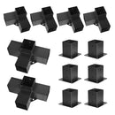 VEVOR pergolas stiprinājumu komplekts 92 × 92 mm koka brusām, 4 × 3 virzienu un 2 × 4 virzienu savienojumi ar 6 stabu pamatnēm, pergolām, lapenēm un nojumēm, 12 gab.