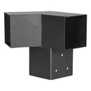 VEVOR pergolas stiprinājumu komplekts 92 × 92 mm brusām, smailam jumtam, 3 un 4 virzienu savienojumi ar stabu pamatnēm un kores stiprinājumiem, lapenēm un nojumēm, 14 gab.