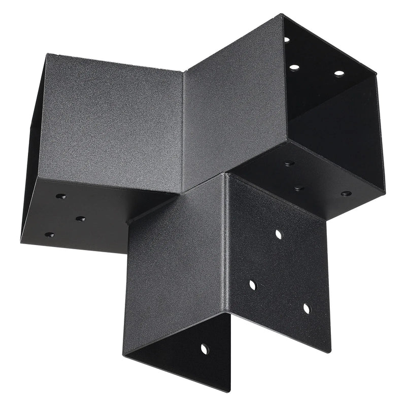 VEVOR pergolas stiprinājumu komplekts 92 × 92 mm brusām, smailam jumtam, 3 un 4 virzienu savienojumi ar stabu pamatnēm un kores stiprinājumiem, lapenēm un nojumēm, 14 gab.