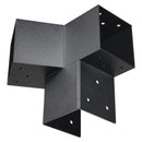 VEVOR pergolas stiprinājumu komplekts 92 × 92 mm brusām, smailam jumtam, 3 un 4 virzienu savienojumi ar stabu pamatnēm un kores stiprinājumiem, lapenēm un nojumēm, 14 gab.