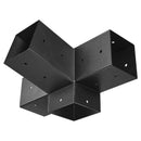 VEVOR pergolas stiprinājumu komplekts 92 × 92 mm koka brusām, slīpi 4 virzienu savienojumi no oglekļa tērauda ar stabu pamatnēm un sienas stiprinājumiem, pergolām, lapenēm un nojumēm