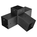 VEVOR pergolas stiprinājumu komplekts 92 × 92 mm koka brusām, slīpi 4 virzienu savienojumi no oglekļa tērauda ar stabu pamatnēm un sienas stiprinājumiem, pergolām, lapenēm un nojumēm