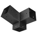 VEVOR pergolas stiprinājumu komplekts 92 × 92 mm koka brusām, 2 slīpi 3 virzienu savienojumi ar 2 stabu pamatnēm un 2 sienas stiprinājumu pamatnēm, pergolām, lapenēm un nojumēm