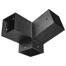VEVOR pergolas stiprinājumu komplekts 92 × 92 mm koka brusām, 2 slīpi 3 virzienu savienojumi ar 2 stabu pamatnēm un 2 sienas stiprinājumu pamatnēm, pergolām, lapenēm un nojumēm