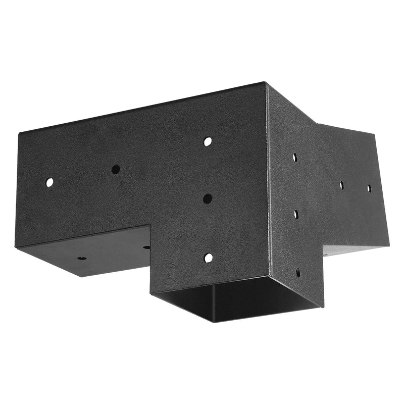 VEVOR pergolas stiprinājumu komplekts 92 × 92 mm koka brusām, 2 slīpi 3 virzienu savienojumi ar 2 stabu pamatnēm un 2 sienas stiprinājumu pamatnēm, pergolām, lapenēm un nojumēm
