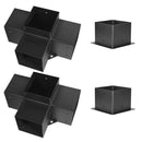 VEVOR pergolas stūra stiprinājumu komplekts 152 × 152 mm, iekšējais izmērs 142 × 142 mm, 4 virzienu lielas slodzes savienojumi koka brusām un stabiem, lapenēm, terases pergolām un koka nojumēm, 2 gab.