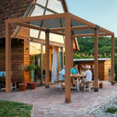 VEVOR pergolas stūra stiprinājumu komplekts 102 × 102 mm, iekšējais izmērs 89 × 89 mm, 4 virzienu lielas slodzes savienojumi koka brusām un stabiem, lapenēm, terases pergolām un koka nojumēm, 2 gab.