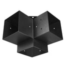 VEVOR pergolas stūra stiprinājumu komplekts 152 × 152 mm, iekšējais izmērs 142 × 142 mm, 3 virzienu lielas slodzes savienojumi koka brusām un stabiem, lapenēm, terases pergolām un koka nojumēm, 4 gab.