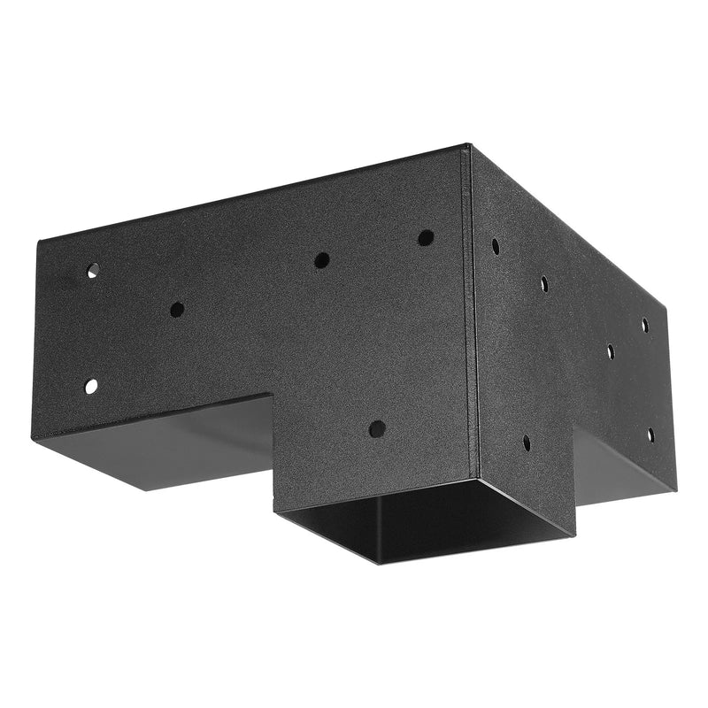VEVOR pergolas stūra stiprinājumu komplekts 92 × 92 mm koka brusām, 3 virzienu lielas slodzes savienojumi ar stabu pamatnēm, lapenēm, terasēm un koka nojumēm, 4 gab.