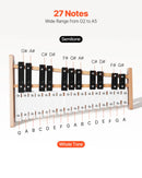 VEVOR metalofons ar 27 notīm, profesionāls perkusiju instruments ar metāla plāksnītēm, 4 vālītēm un pārnēsāšanas somu, piemērots iesācējiem un pieaugušajiem mūzikas apguvei